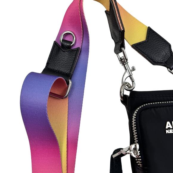 Aimee Kestenberg On Top Of The World Water Bottle Crossbody Rainbow Strap - Picture 3 of 9